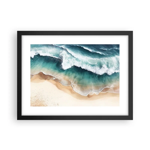 Pôster com moldura preta - O eterno encontro - 40x30 cm