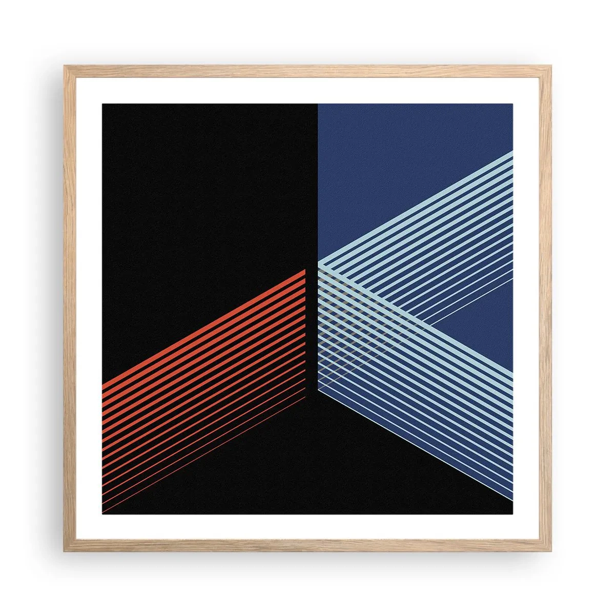 Pôster com moldura de carvalho claro - Uma história simples - 60x60 cm