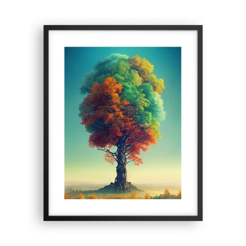 Pôster com moldura preta - Carvalho – o pai da natureza - 40x50 cm