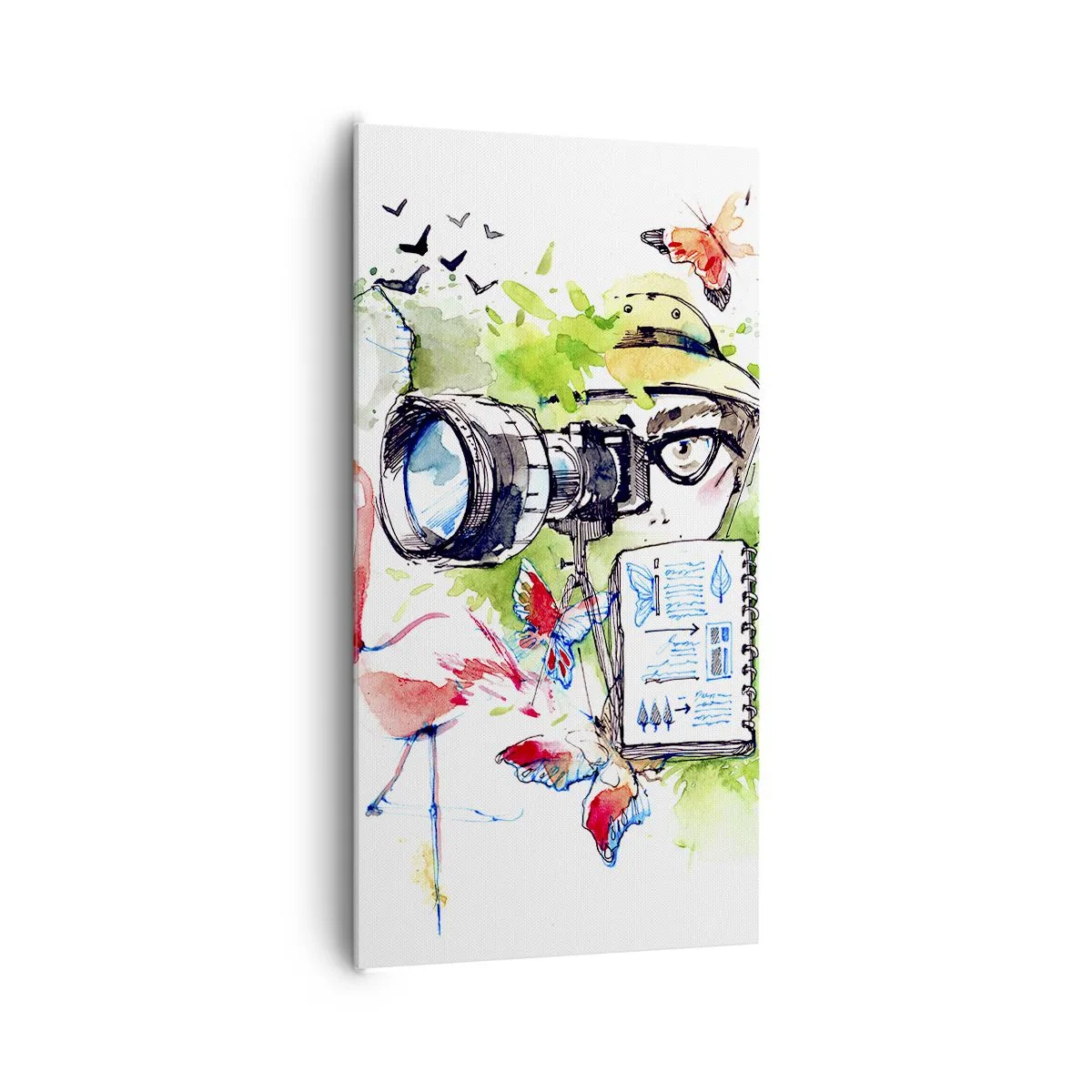 Quadro em tela - Através da lente do viajante - 65x120 cm