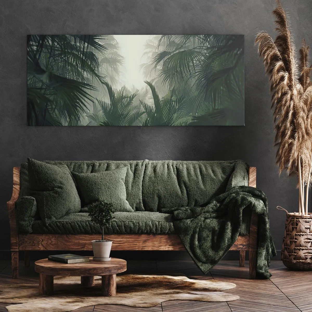 Quadro em tela - Mistério tropical - 100x40 cm