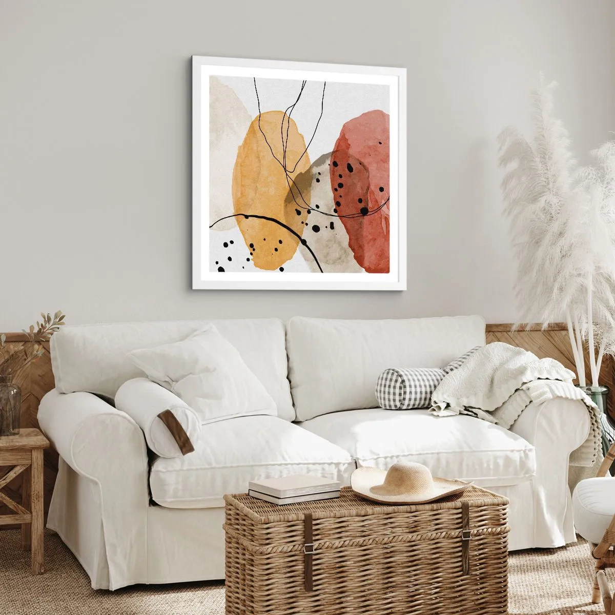 Pôster em moldura branca - Como o ar leve e transparente - 30x30 cm