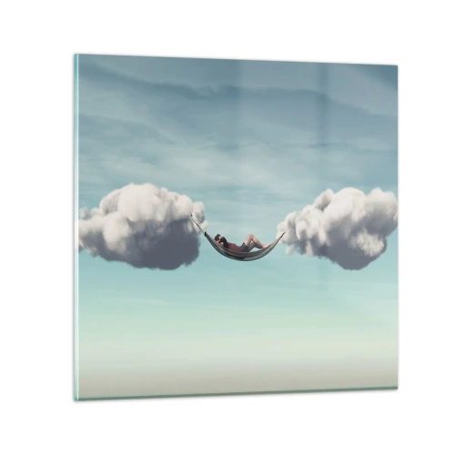 Quadro em vidro - A felicidade do momento - 70x70 cm