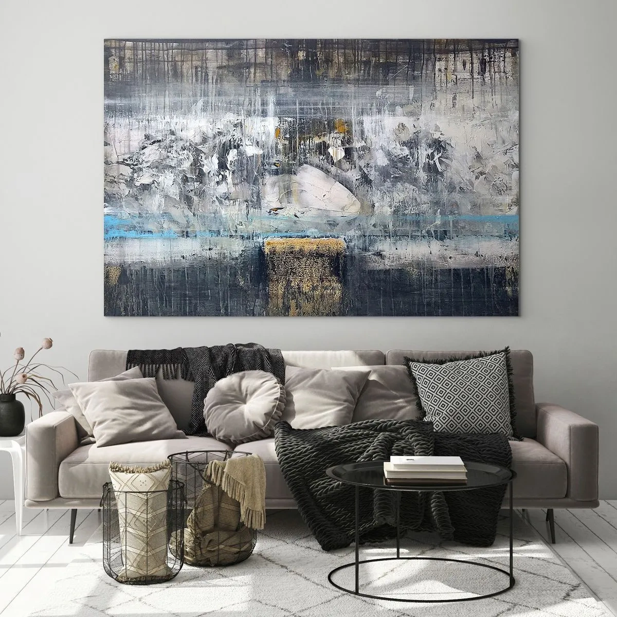 Quadro em vidro - Pelo gelo ou pelo torrão de terra - 100x70 cm