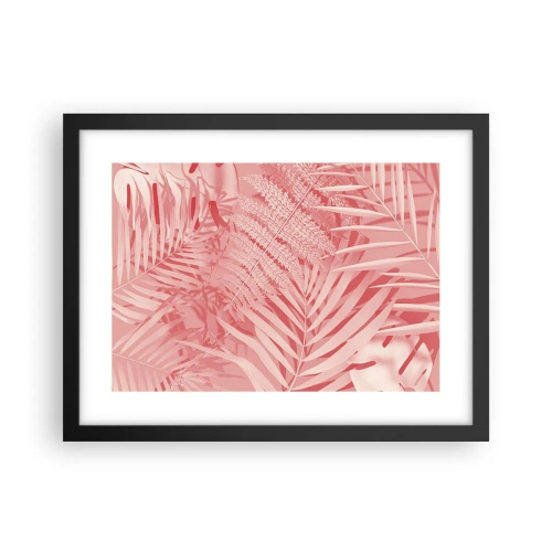 Pôster com moldura preta - Conceito cor-de-rosa - 40x30 cm