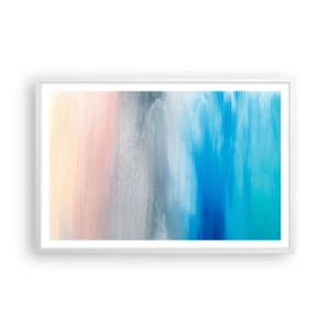 Pôster em moldura branca - Elementos: ar - 91x61 cm