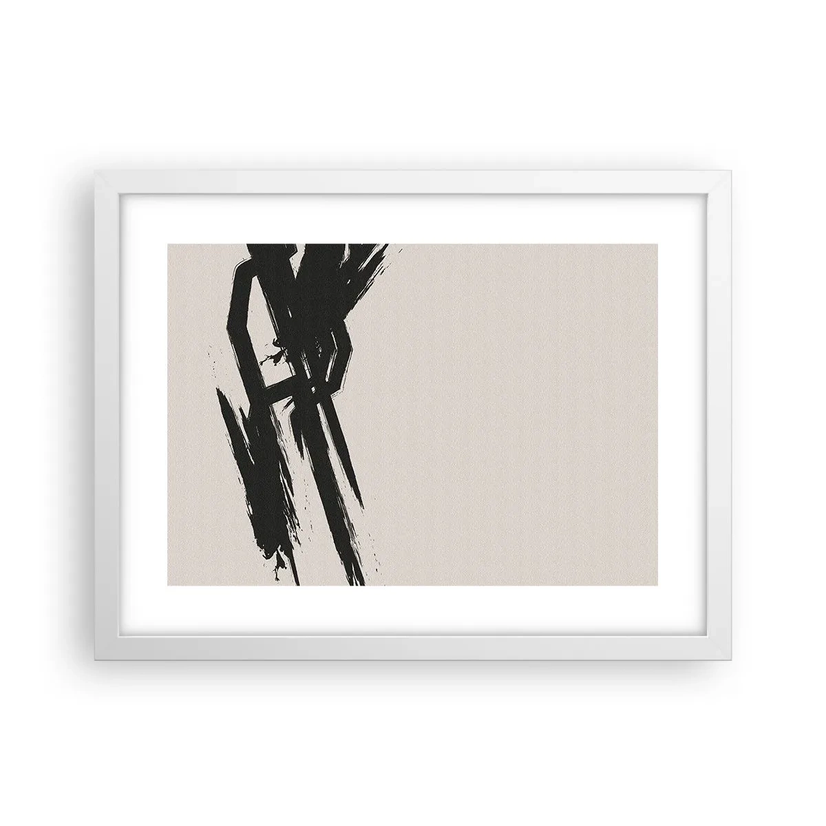 Pôster em moldura branca - Corrida imparável - 40x30 cm