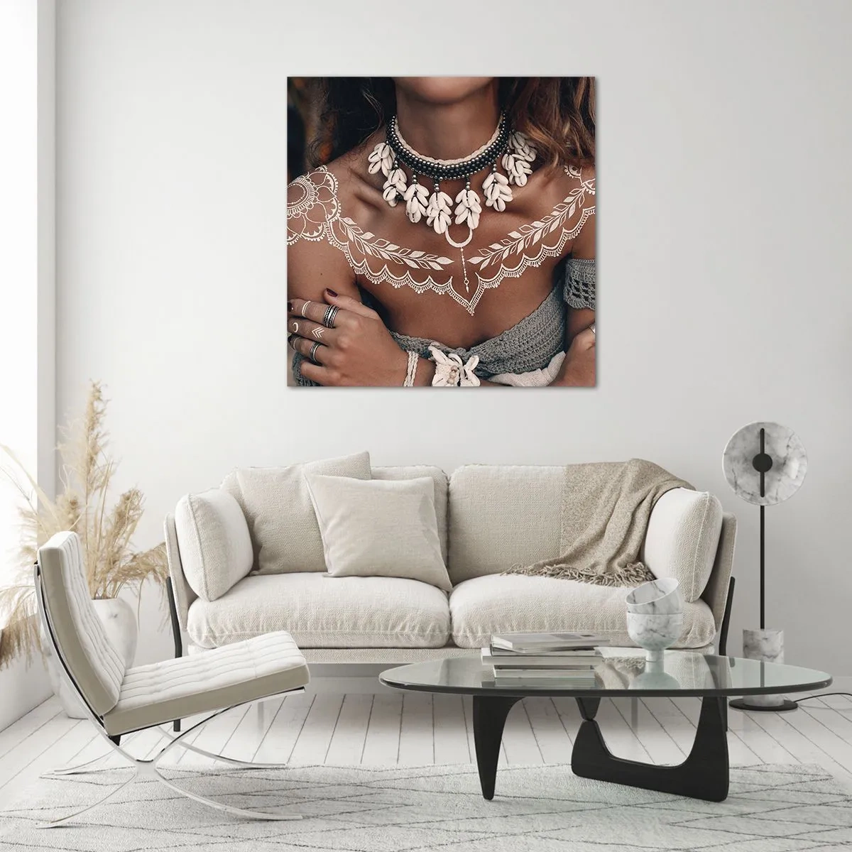 Quadro em vidro - Talismãs, rituais de feminilidade - 50x50 cm