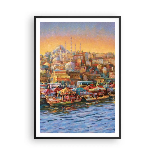 Pôster com moldura preta - Conto de Istambul - 70x100 cm