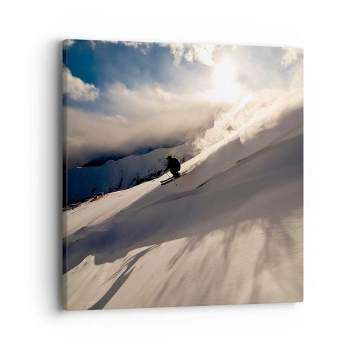 Quadro em tela - O desafio das montanhas - 40x40 cm