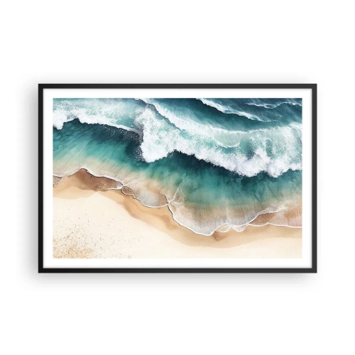 Pôster com moldura preta - O eterno encontro - 91x61 cm