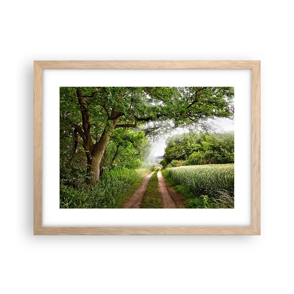 Pôster com moldura de carvalho claro - Os pastores de Arcadia - 40x30 cm