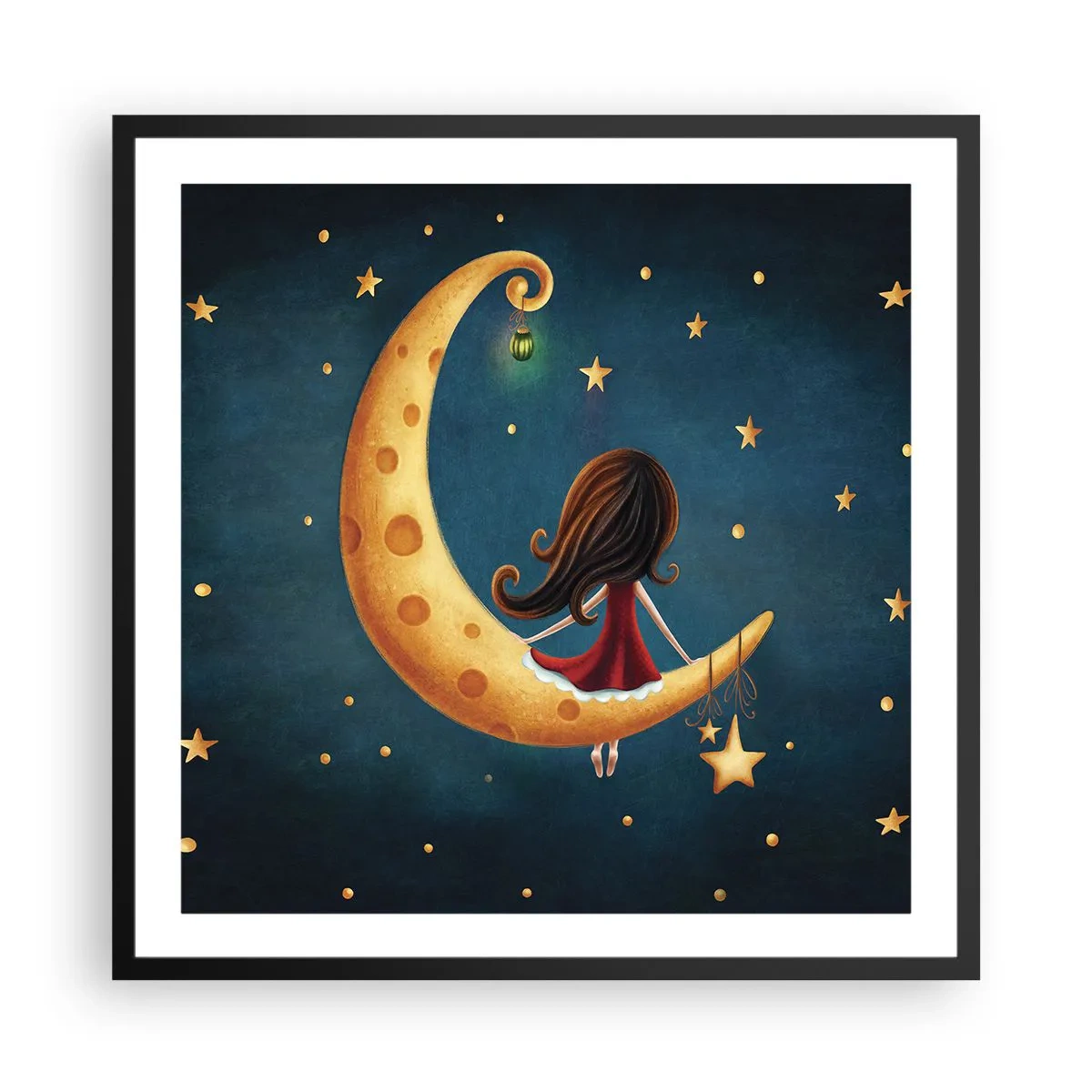 Pôster com moldura preta - Uma vez... - 60x60 cm