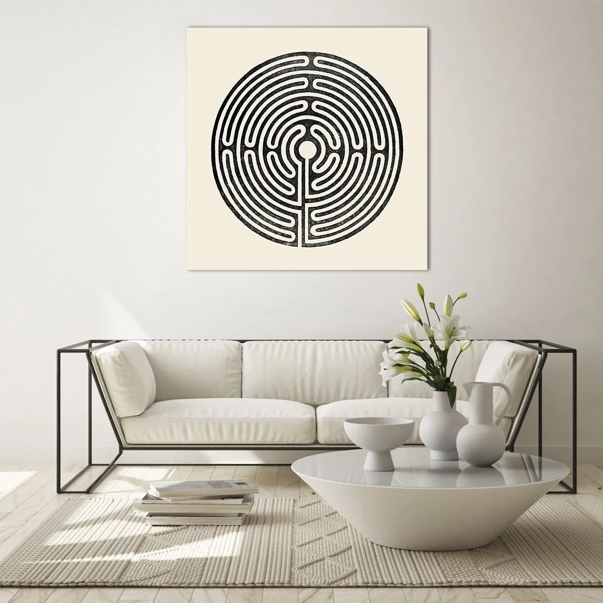 Quadro em vidro - Ordem misteriosa - 40x40 cm