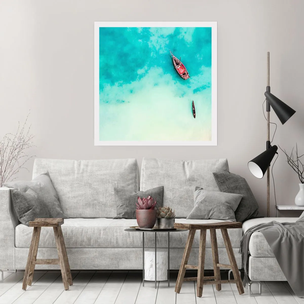 Pôster - As praias de Zanzibar - 60x60 cm