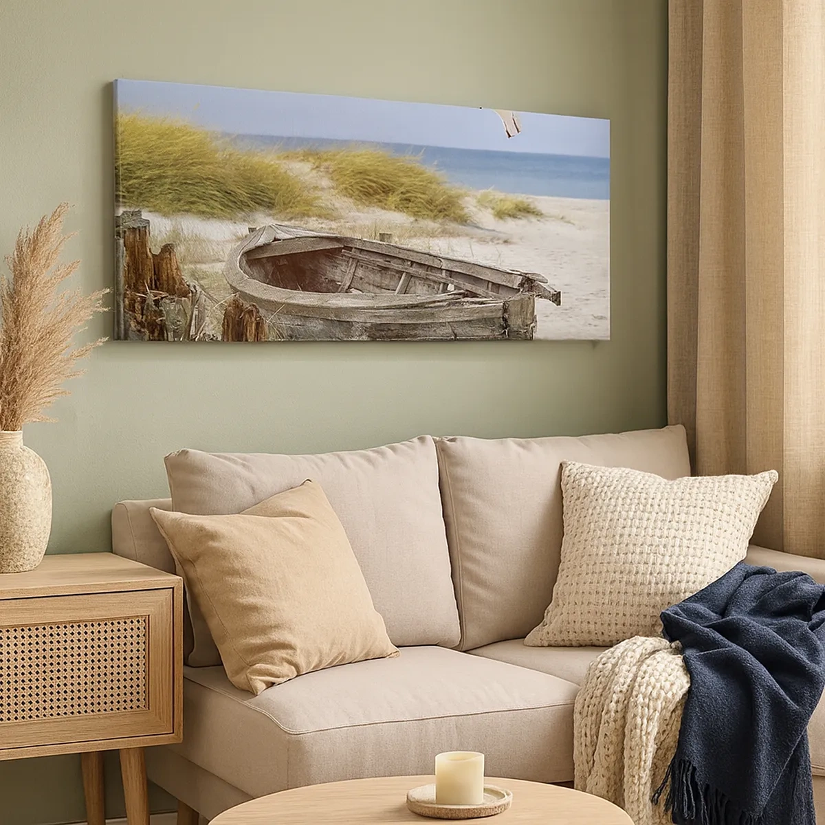 Quadro em tela - Banhado pelo vento - 30x30 cm