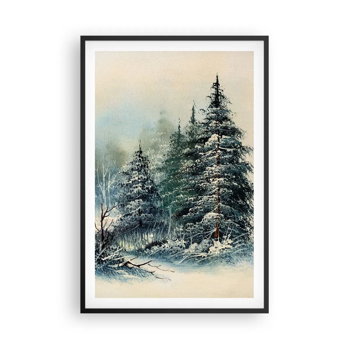 Pôster com moldura preta - Prontas para o Natal - 61x91 cm