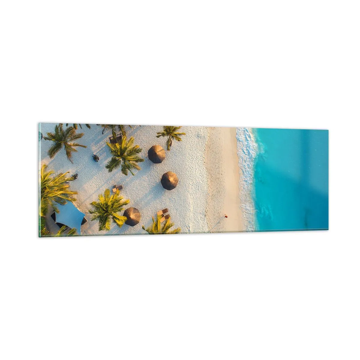 Quadro em vidro - Bem vindo ao Paraíso - 90x30 cm