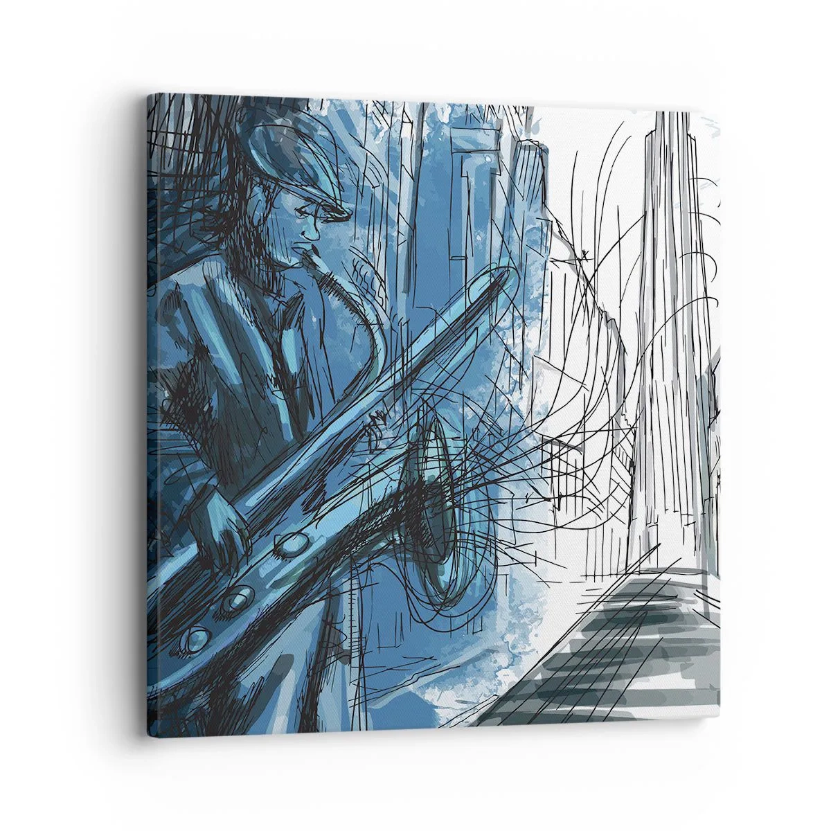 Quadro em tela - Rapsódia Urbana - 30x30 cm