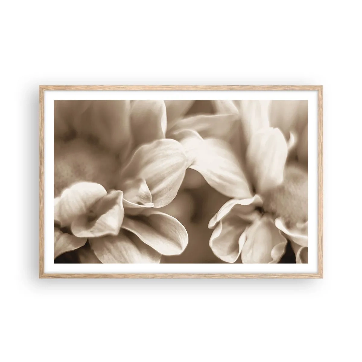 Pôster com moldura de carvalho claro - Gentil como um sorriso - 91x61 cm