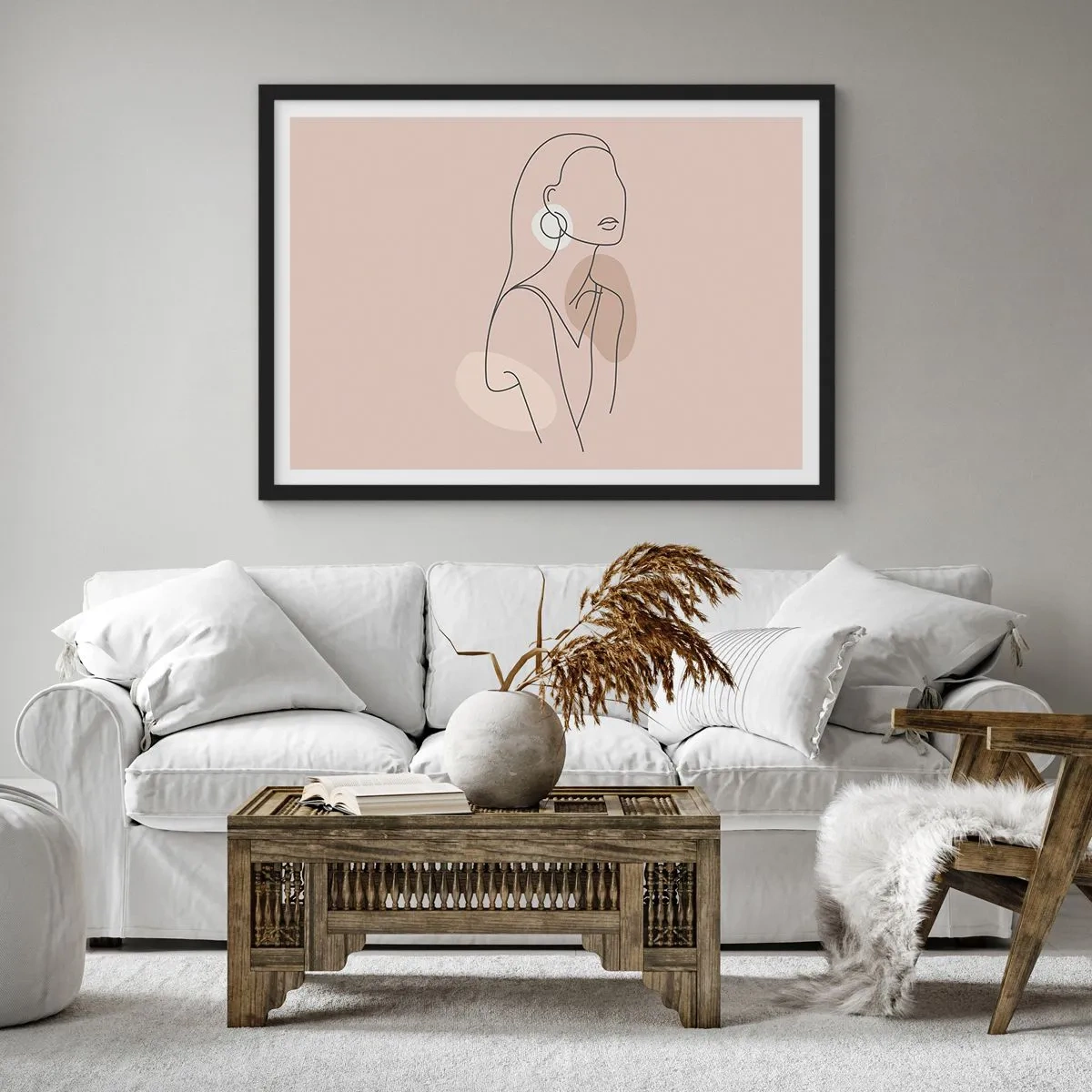 Pôster com moldura preta - Um ícone da feminilidade - 100x70 cm