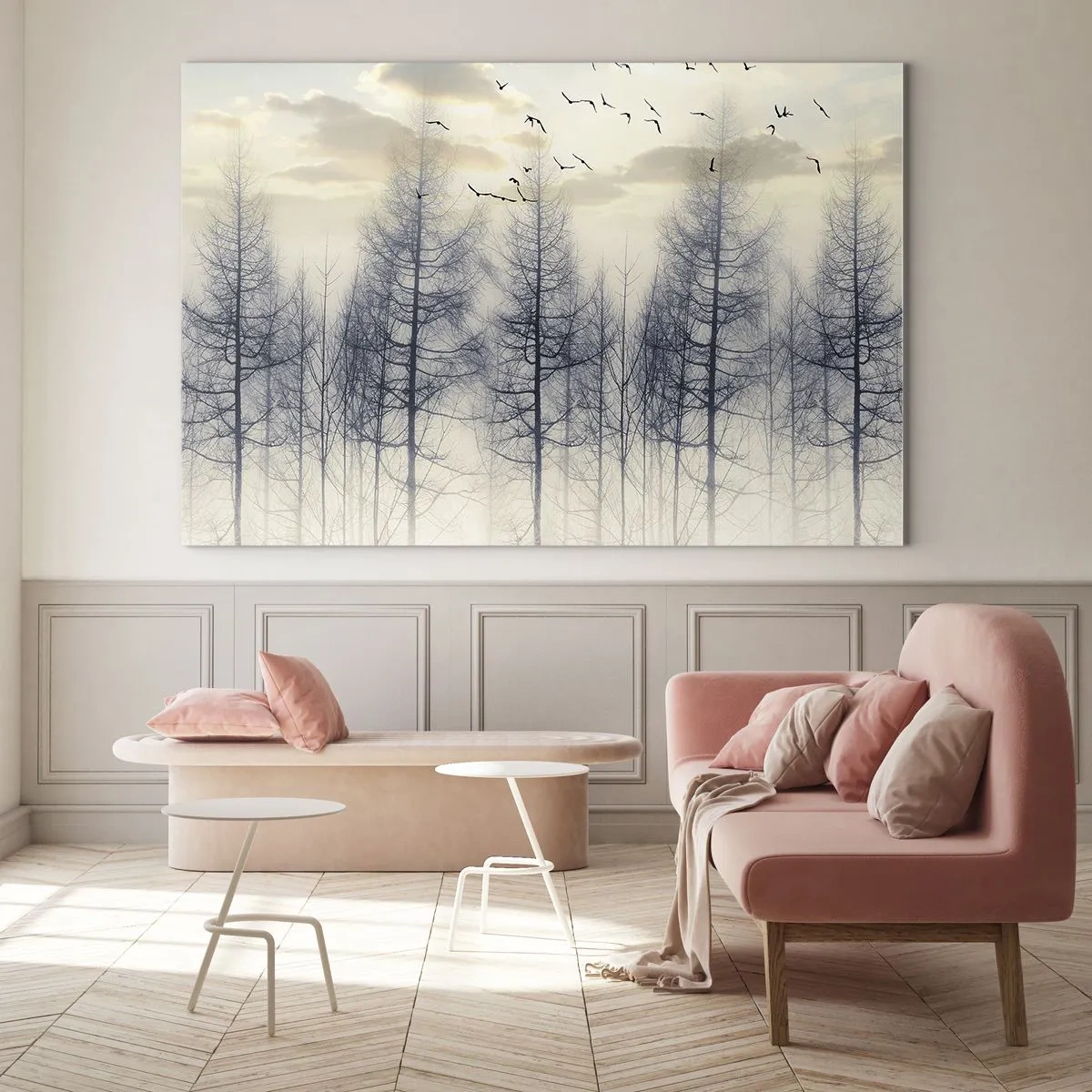 Quadro em vidro - Espíritos florestais - 120x80 cm