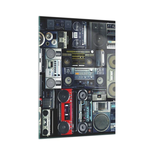 Quadro em vidro - Saudades dos anos 80. - 50x70 cm