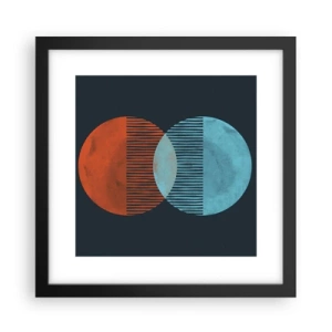 Pôster com moldura preta - Fantasia astronómica - 30x30 cm