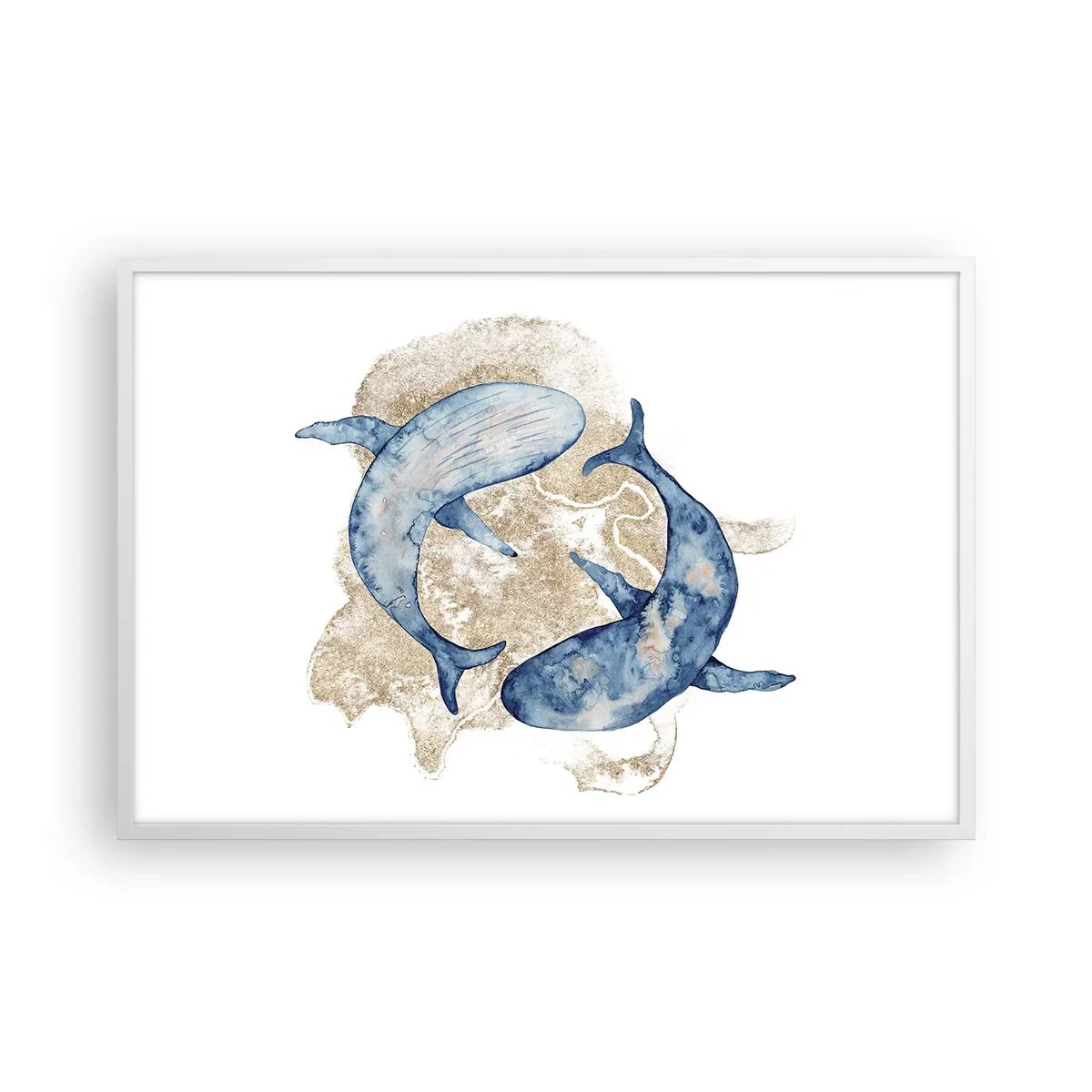 Pôster em moldura branca - Amizade ou amor? - 91x61 cm