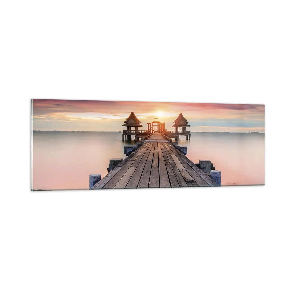 Quadro em vidro - De oeste para leste - 90x30 cm