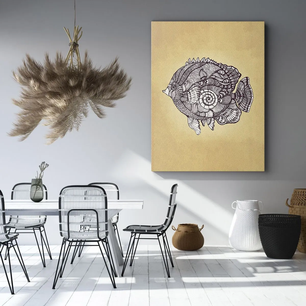 Quadro em tela - De um oceano de enfeites - 45x80 cm