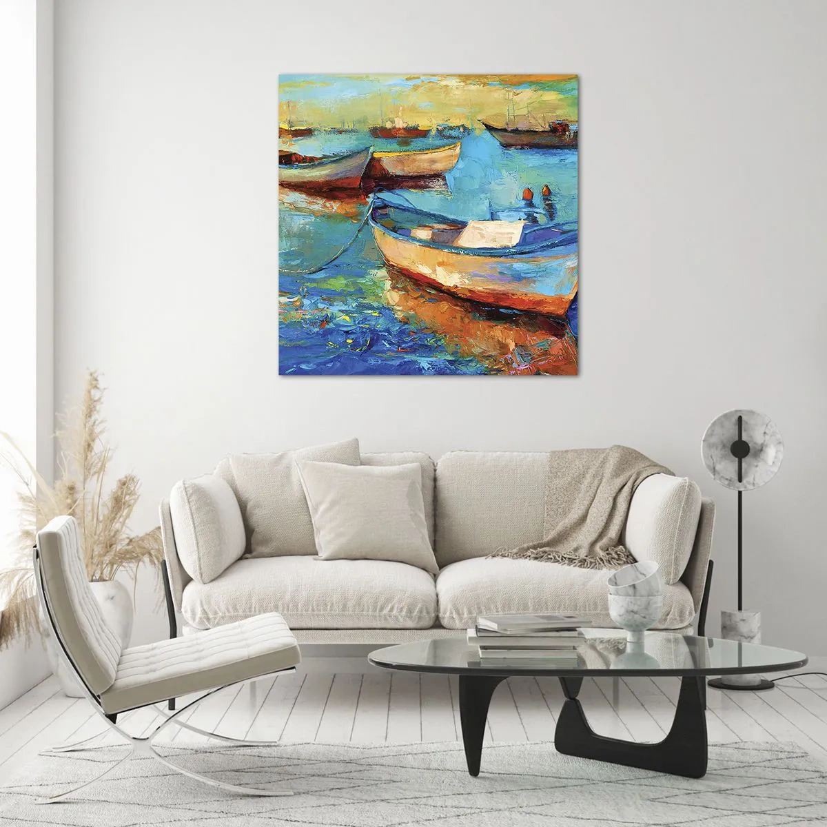 Quadro em vidro - Na baía do sul - 30x30 cm