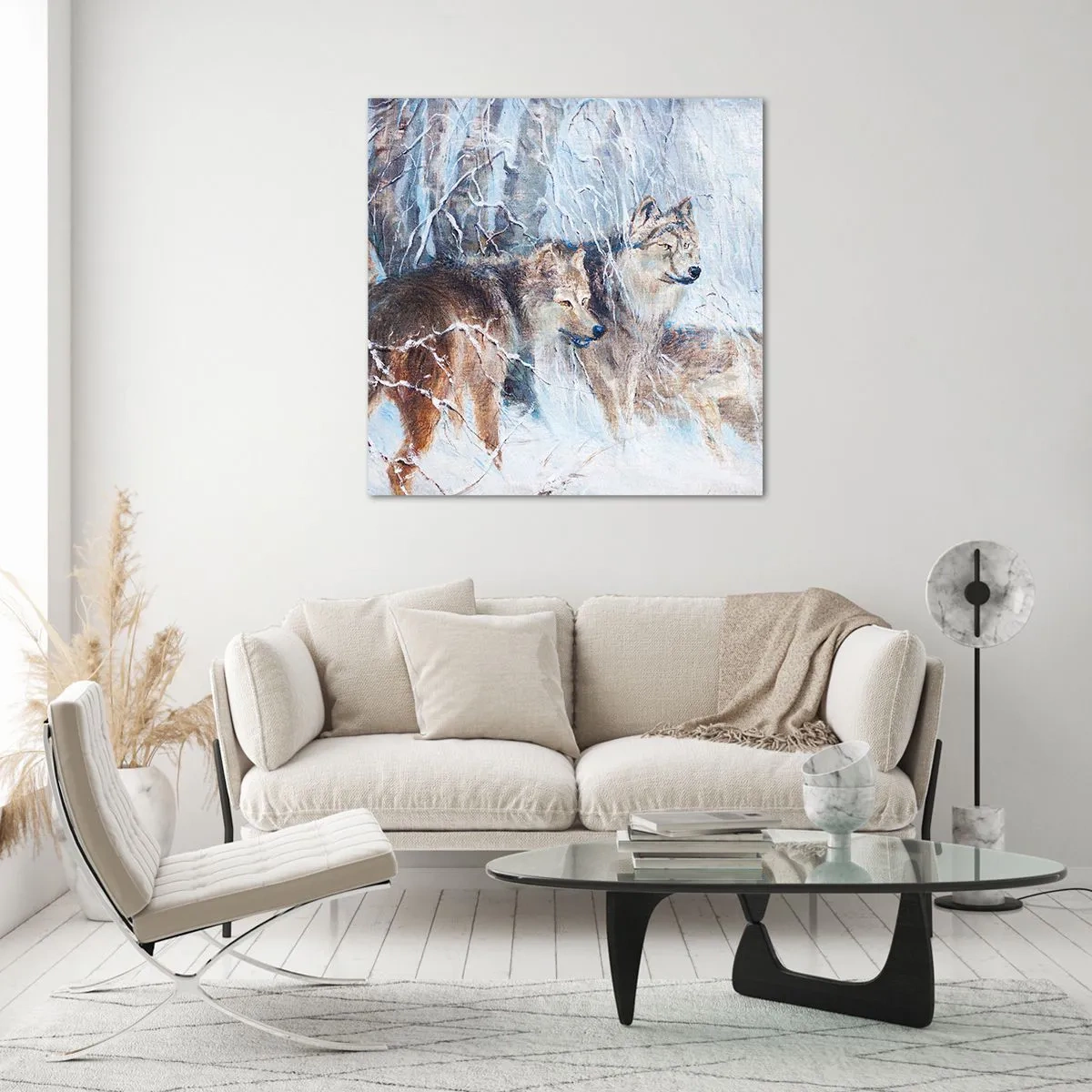 Quadro em vidro - Atenção! Está a vir... - 50x50 cm