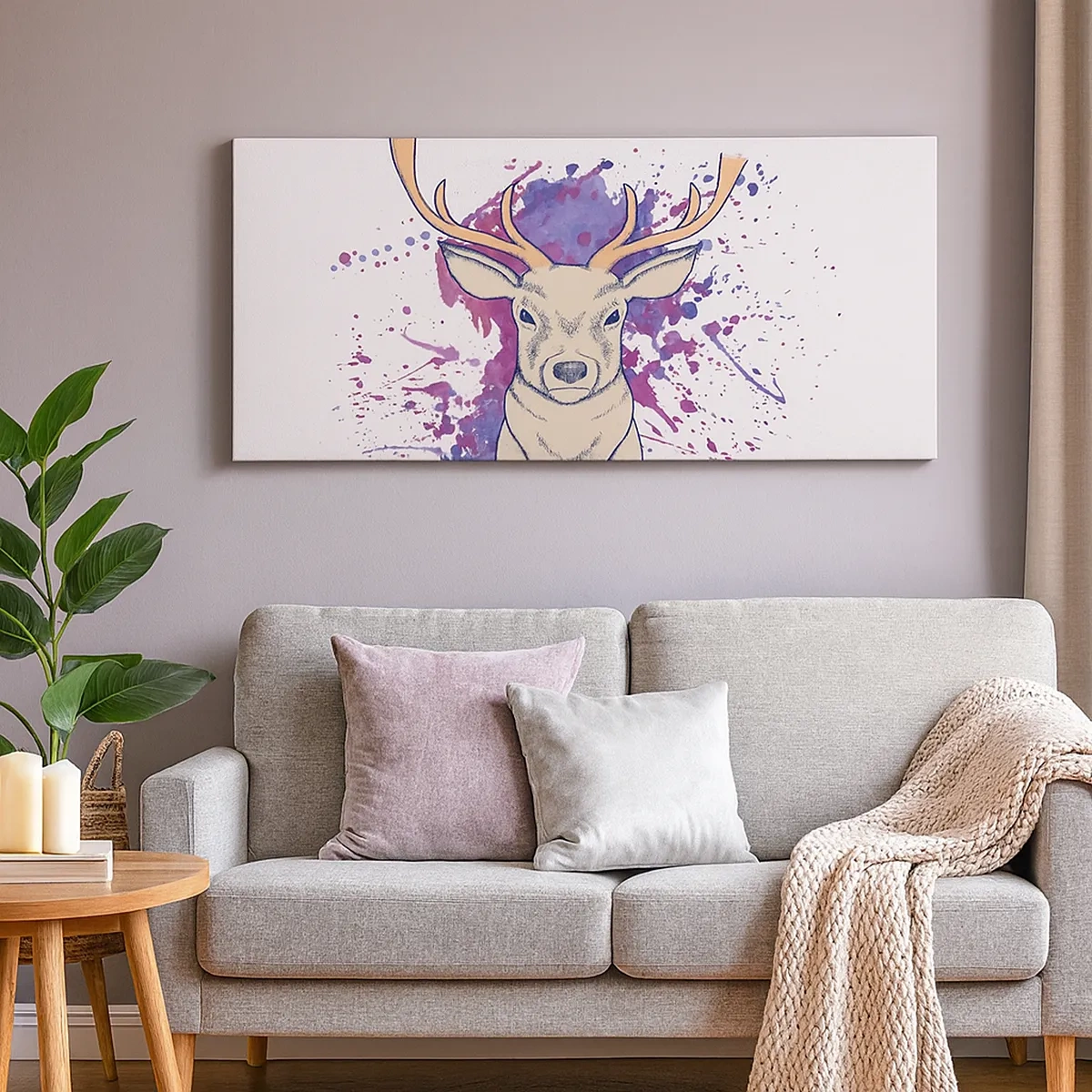 Quadro em tela - Coragem e equilíbrio - 30x30 cm