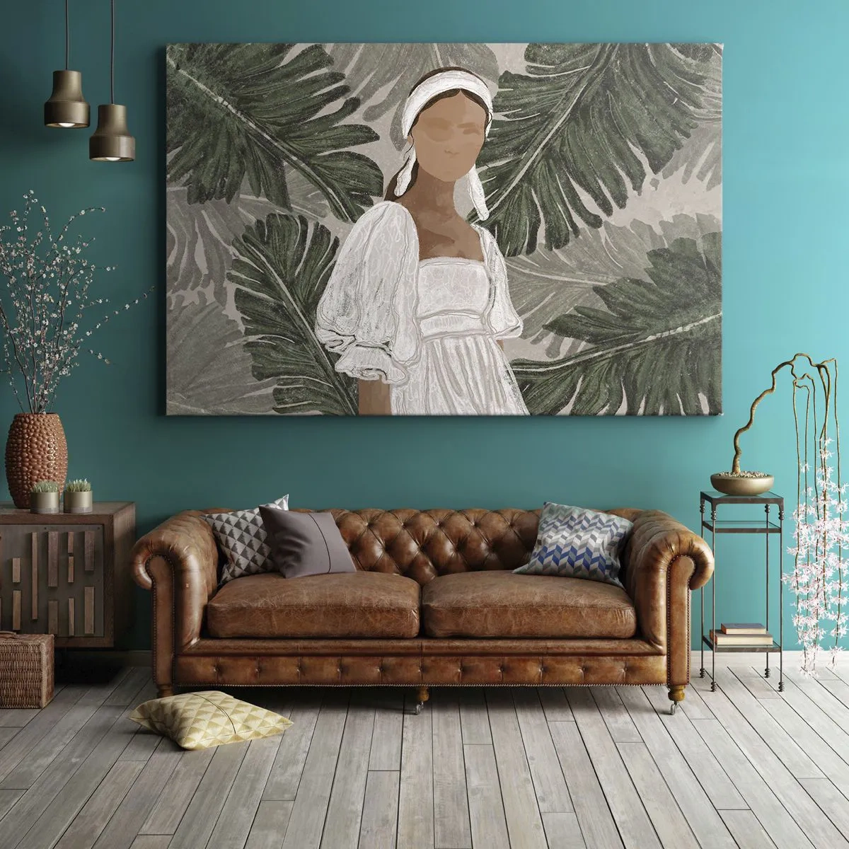 Quadro em tela - Retrato exótico - 100x70 cm