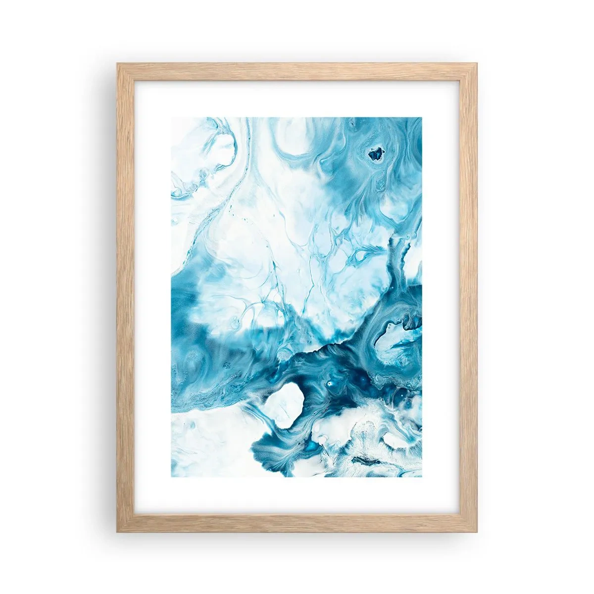 Pôster com moldura de carvalho claro - Concerto Azul - 30x40 cm