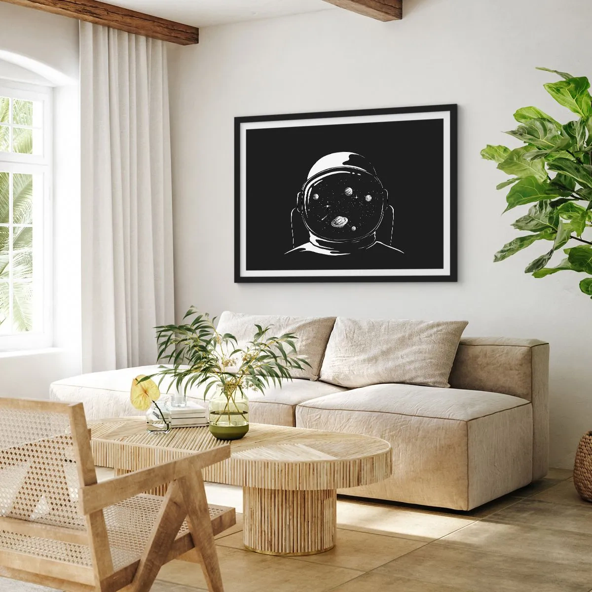 Pôster com moldura preta - Bela Vista - 70x50 cm