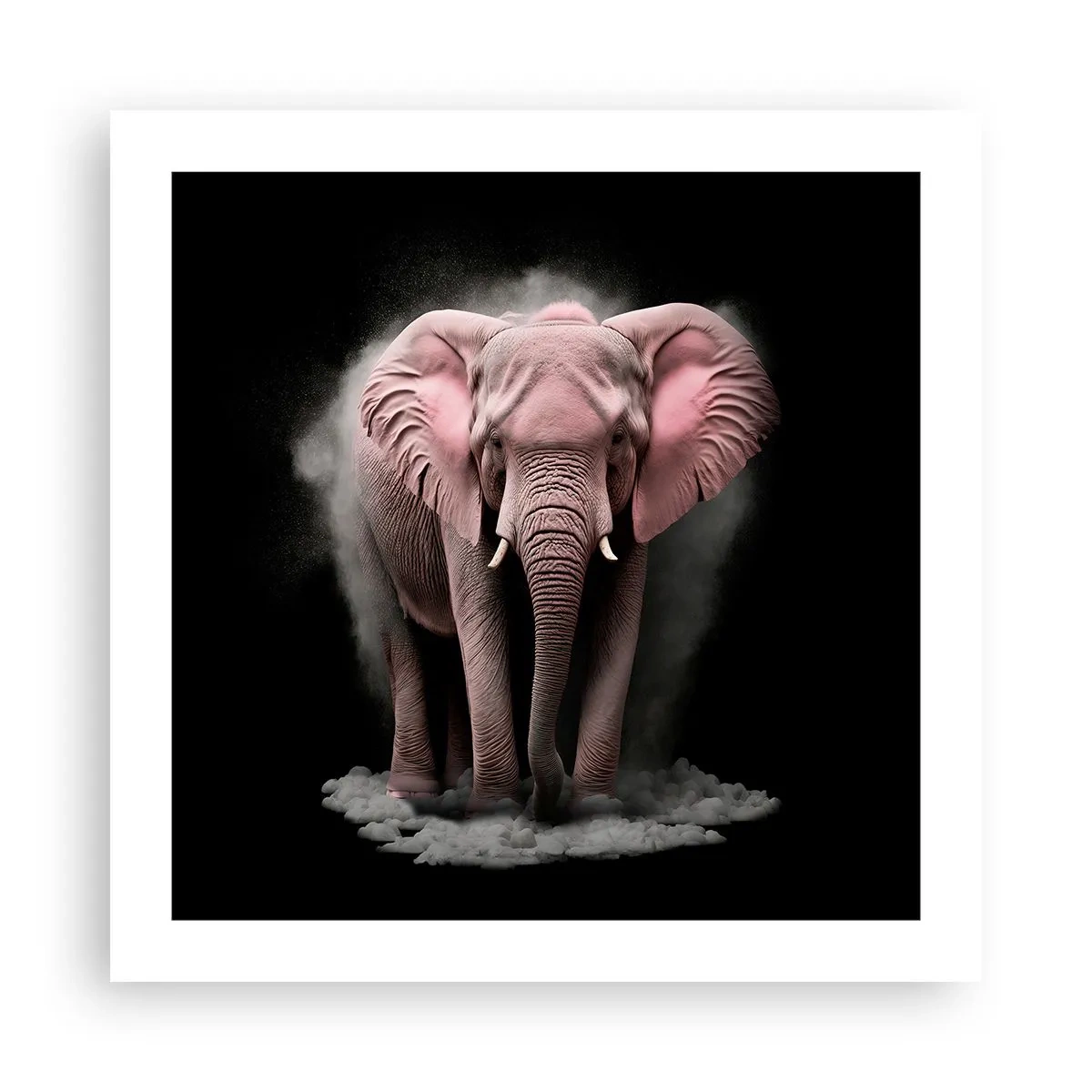 Pôster - Não pense em um elefante rosa! - 50x50 cm