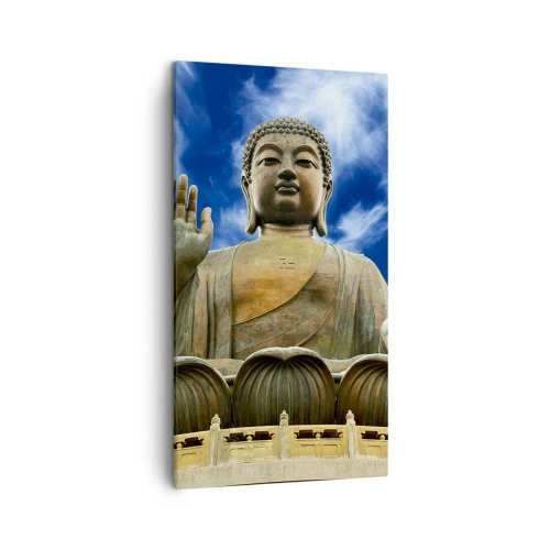 Quadro em tela - Viva sem medo - 45x80 cm