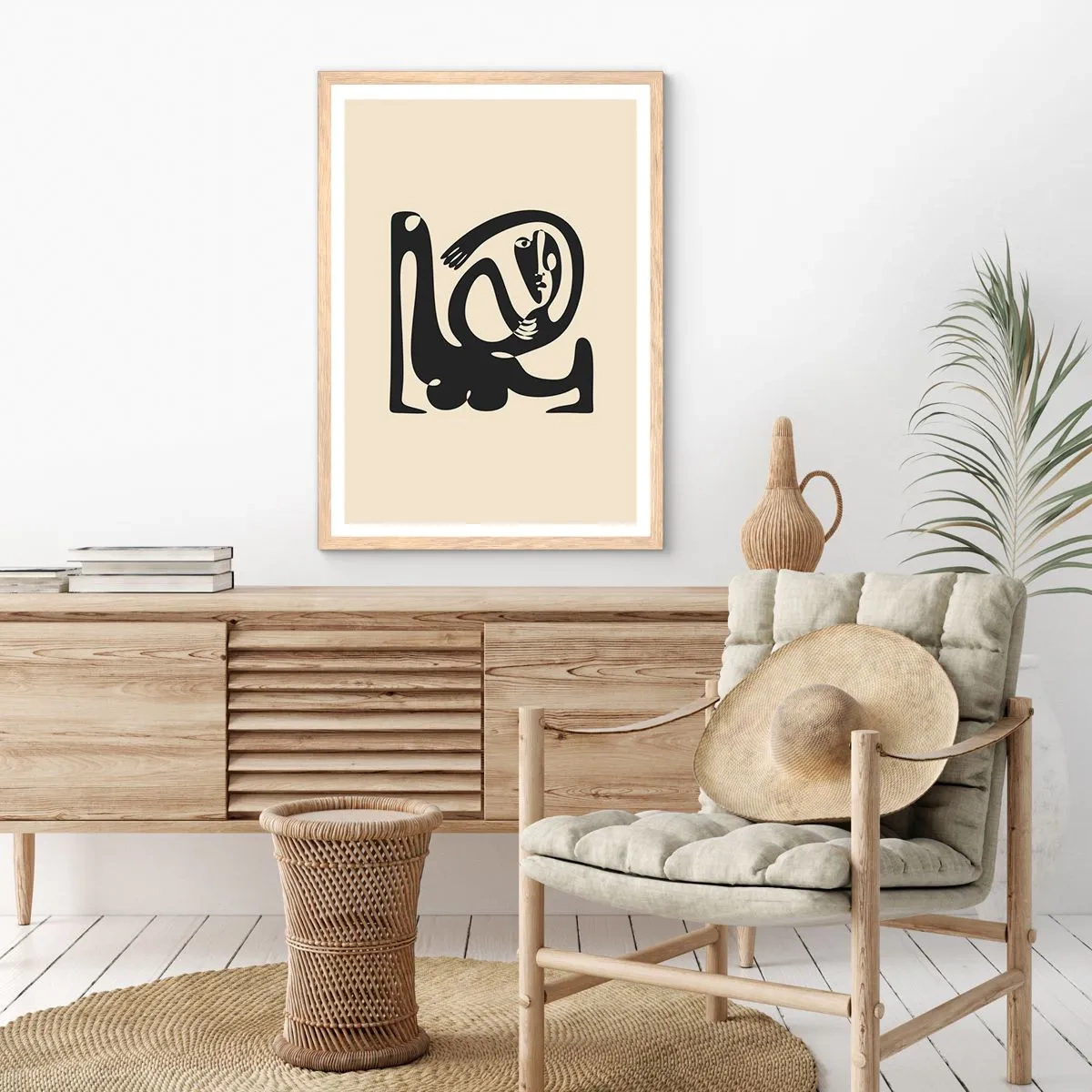 Pôster com moldura de carvalho claro - Quase Picasso - 61x91 cm
