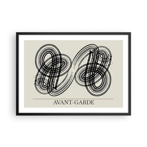 Pôster com moldura preta - Saiu espontaneamente - 70x50 cm