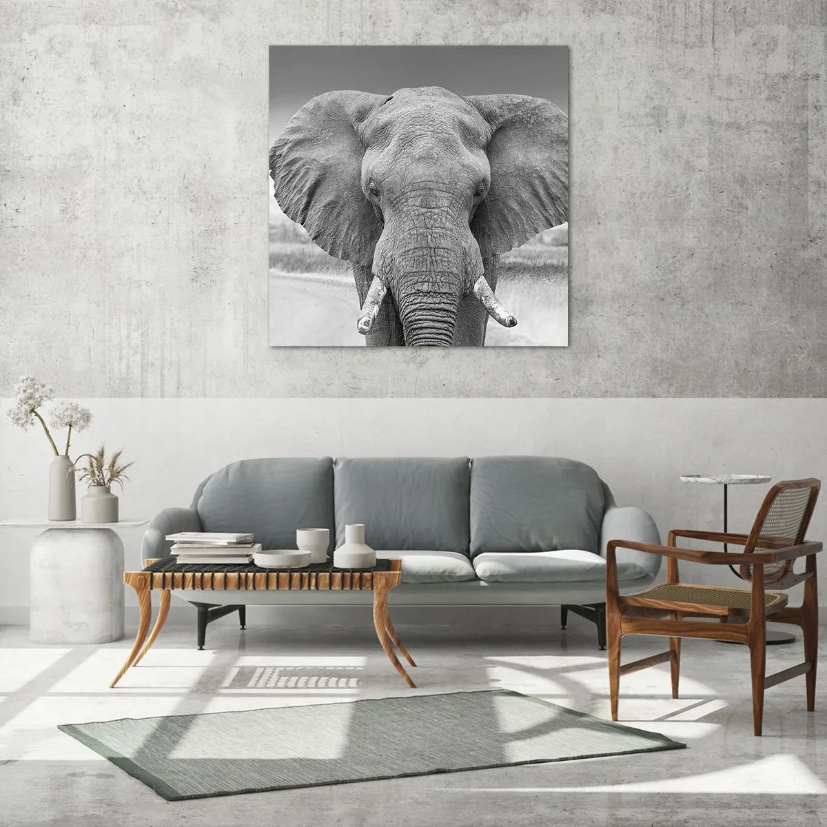 Quadro em vidro - Bem-vindo ao meu mundo - 40x40 cm