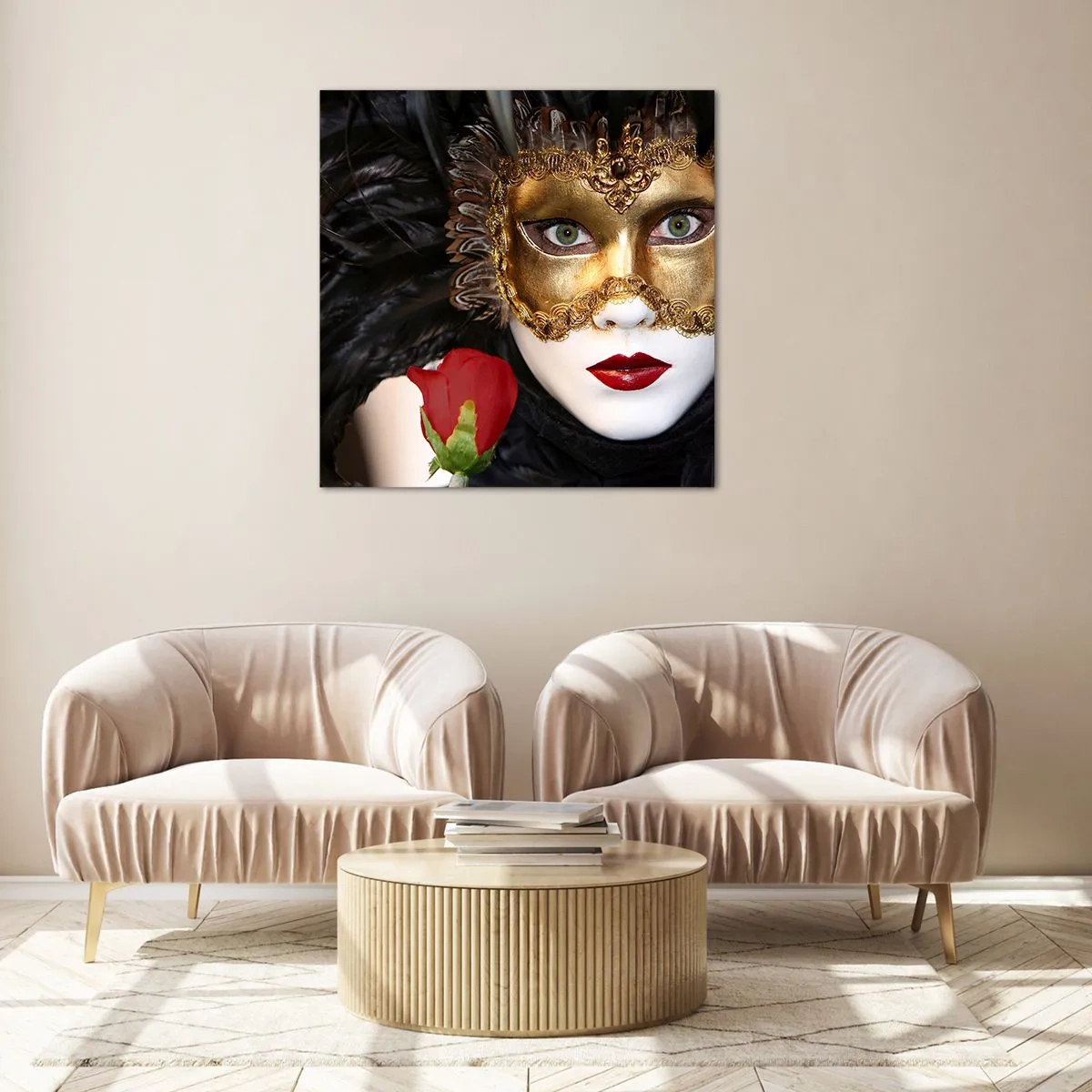 Quadro em vidro - Porque a vida é uma grande baile - 30x30 cm