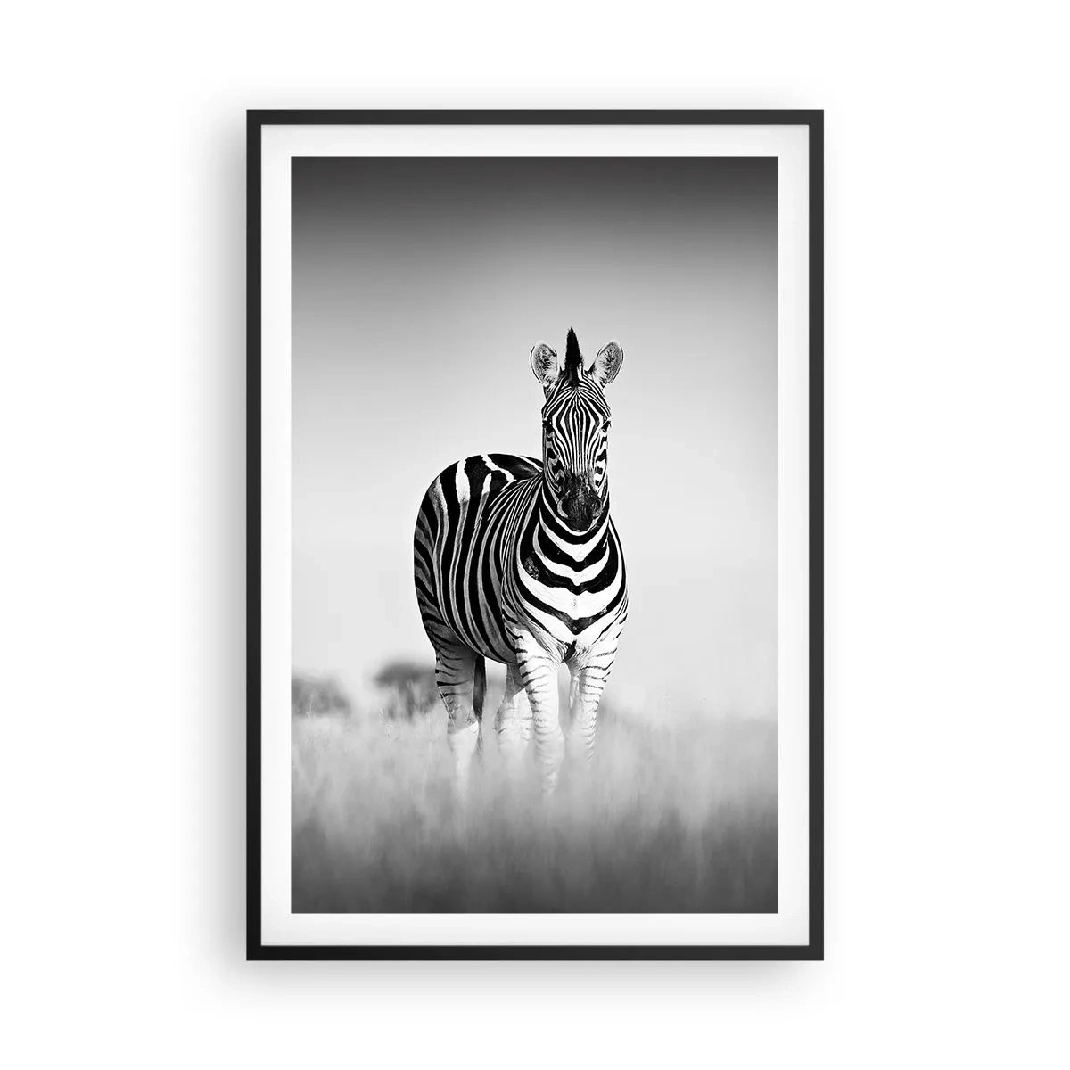 Pôster com moldura preta - De fato, o mundo é a preto e branco - 61x91 cm