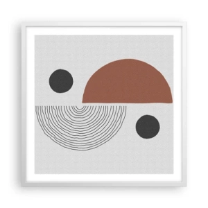 Pôster em moldura branca - Perfeição das rodas - 60x60 cm