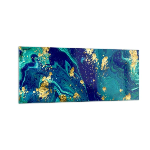 Quadro em vidro - Flocos de sol - 100x40 cm