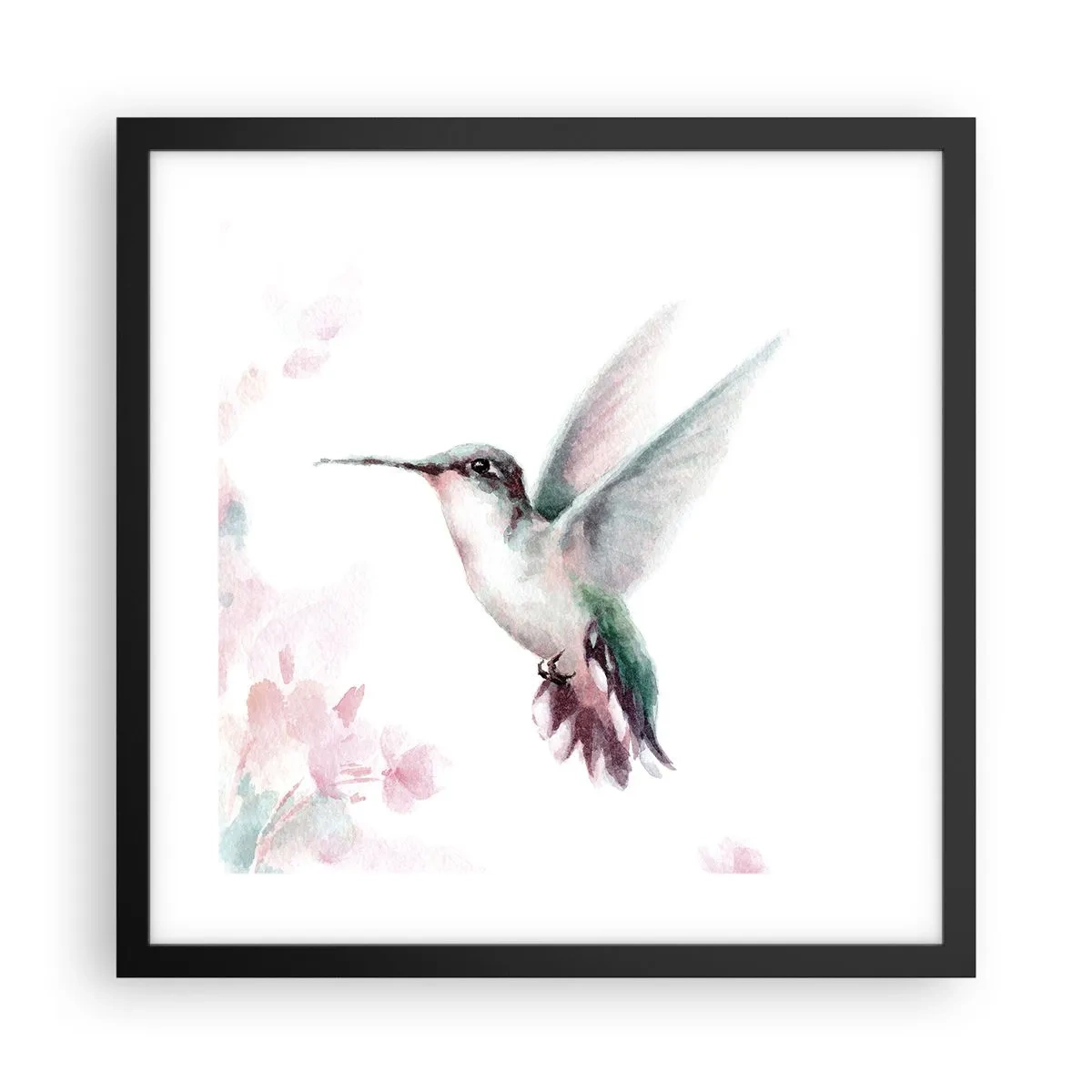Pôster com moldura preta - Preso em agitação - 40x40 cm