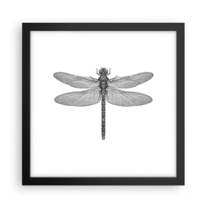 Pôster com moldura preta - Precisão da natureza - 30x30 cm