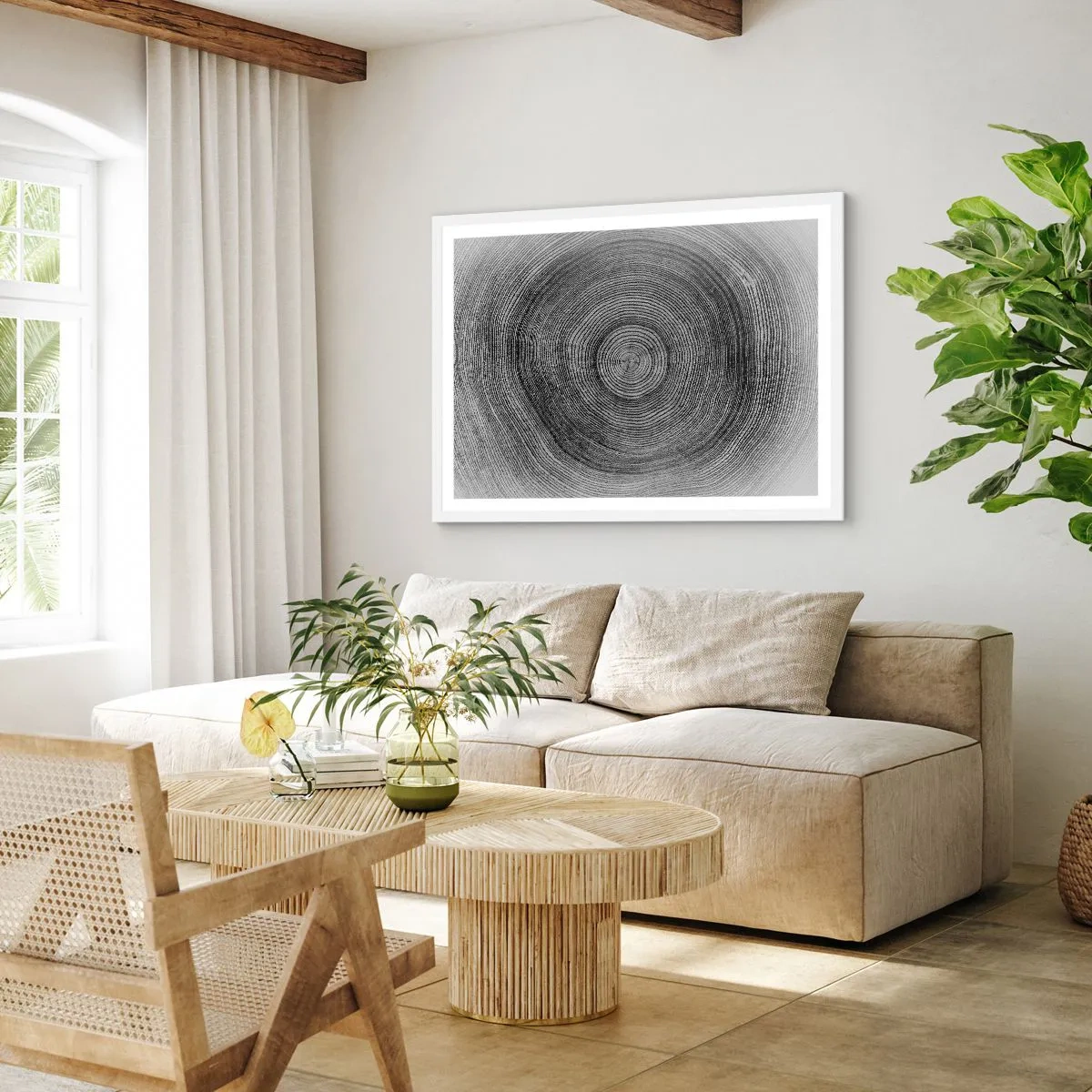 Pôster em moldura branca - Sinal dos tempos - 100x70 cm