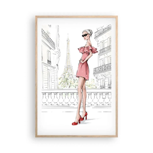 Pôster com moldura de carvalho claro - A arte da moda - 61x91 cm